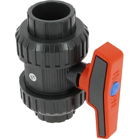 Vanne PVC à coller femelle-femelle Ø32 – Boisseau sphérique 1/4 tour – PN 16 – Résistance produits chimiques inorganiques – Cepex