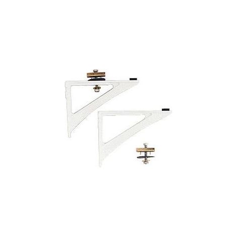 Ideal Standard – Console pour lavabo Ulysse 55/60 cm – Aluminium 16 x 12 cm – Fixation murale ou éloignement 5 cm – Paire