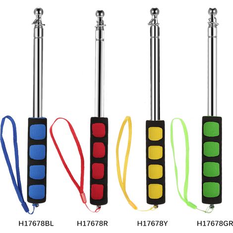 Mât de drapeau télescopique en acier inoxydable, tout nouveau, 1.2 mètres, pour l'enseignement des enseignants, pointeur, Guide touristique, bannière 47 (1/5)