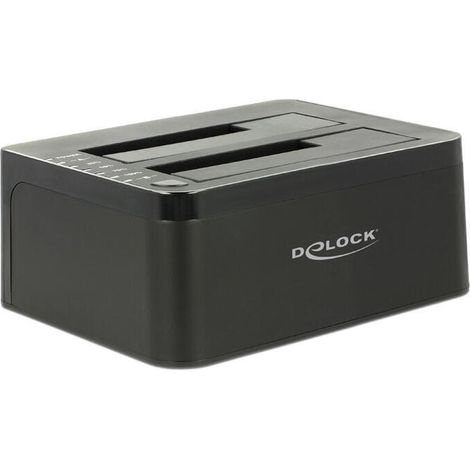 Delock unidad de disco duro sata en base de conexiones dual  usb 3.0 con funciÃ³n clonar (1/4)