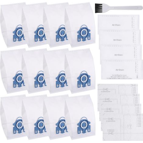 12 Stück 3D Staubsaugerbeutel geeignet für GN-Serie, Miele Classic C1, Complete C2 C3, S4, S8, S4000, S5000, mit 4 Filter und 1 Bürste (1/5)