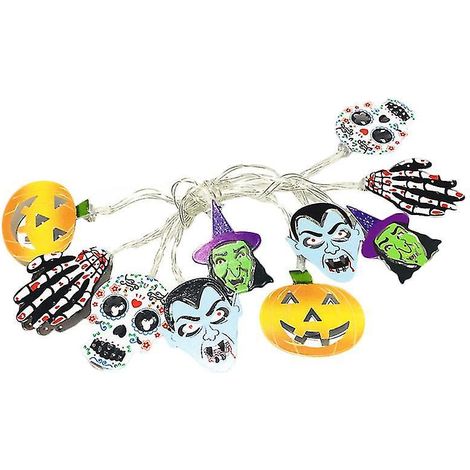 1 guirlande lumineuse citrouille d'Halloween (1/3)