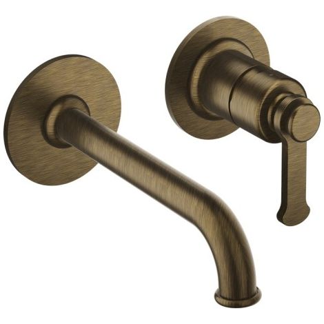 Mitigeur lavabo encastré avec rosaces bec de 185 mm Vieux Bronze Mat - CRISTINA ONDYNA FA25793