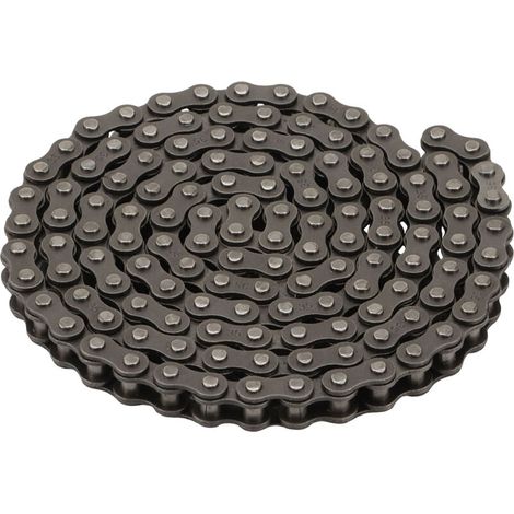 Chaîne à rouleaux de qualité industrielle de 35 mm avec maillons de raccordement, longueur totale d'environ 4,2 mètres (121,9 cm). Convient aux machines, convoyeurs et modifications de motos. (1/5)