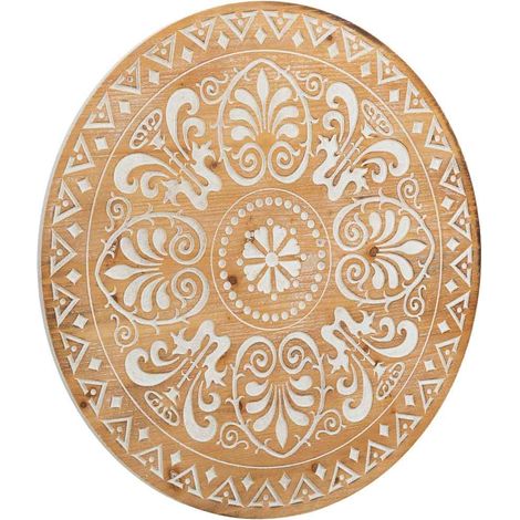 Panel decorativo de madera tallada marrón 60x0.6x60 (1/5)