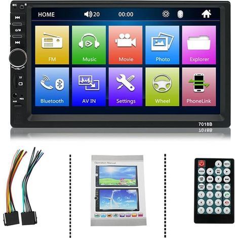 Doppel-DIN-Bluetooth-Autoradio mit 7-Zoll-HD-Bildschirm. Multimedia-MP5-Player-Autoradio (1/4)