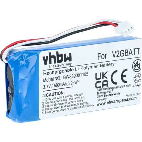 vhbw Akku kompatibel mit SportDog TEK 2.0 GPS, TEK-2L, TEK-V2LT Hundehalsband Hunde-Trainer (1600mAh, 3,7V, Li-Polymer)