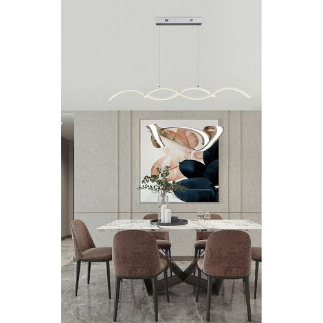 TrAdE Shop Traesio - Lampadario Led Moderno Lampada Twist Sospensione 25w Luce 6500k 4000k 3000k A43b - -Bianco Naturale - (1/2)