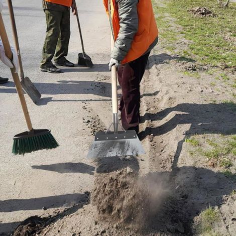 Pelle Jardinage,25cm Outillage de Jardin, Pelle de Nettoyage Multifonctionnelle, Dispositif de Désherbage,(sans Poignée en Bois) (1/5)