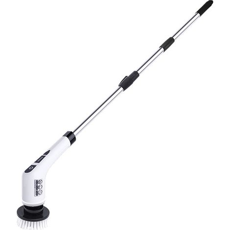 Filiyano-Brosse de nettoyage électrique rotative avec 7 têtes de brosse interchangeables, brosse de nettoyage de douche avec manche réglable pour le (1/3)