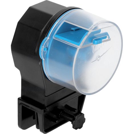 Distributeur automatique de nourriture pour poissons, programmable, flexible, pratique, facile à nettoyer et à installer, bleu (1/5)