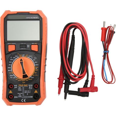 Multimètre Numérique Haute Précision Testeur Électrique Multifonction Mesure Tension CA CC Courant Capacité (1/4)