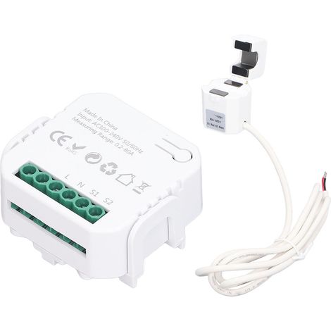 Compteur d'énergie intelligent, moniteur de consommation d'énergie WIFI monophasé 100-240V AC pour Tuya White PJ-1203-W (1/5)