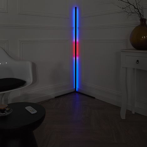 Lampe - HOME DECO FACTORY - Angle - Tube LED - Noir (1/5)