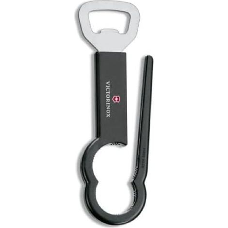 Victorinox, apribottiglie in PET, strumento pratico da cucina, in acciaio, nero (1/4)