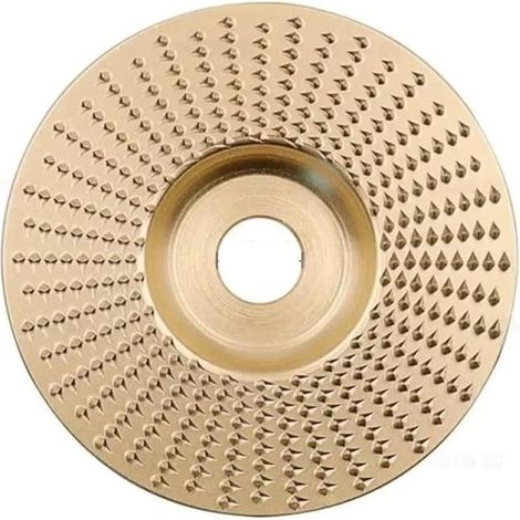 Disque à sculpter le bois pour meuleuse d'angle - pour façonner, meuler et couper, ouverture de 16 mm, 1 pièce, doré, plat. (1/5)