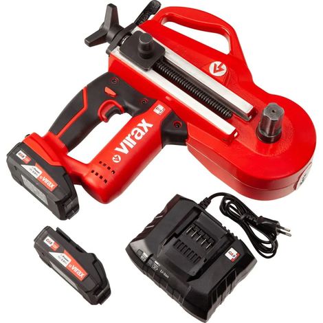 Virax – Cintreuse électroportative 18 V 251875 – Formes 14-16-18-22-28 mm – Technologie Lithium-Ion pour tubes cuivre Ø28mm – Autonomie jusqu'à 130 cintrages