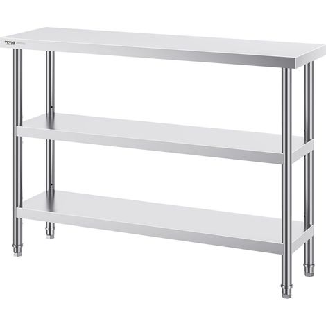 Table de préparation alimentaire acier inoxydable pour cuisine commerciale 35,6 x 121,9 cm professionnels performance optimisée (1/5)