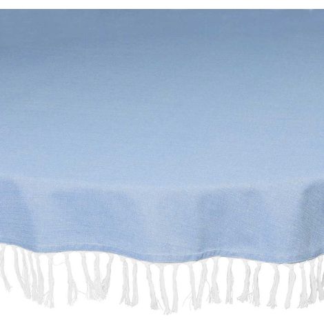 Tognana Tovaglia Chambray Textile Rotonda D 170 Cm Blu