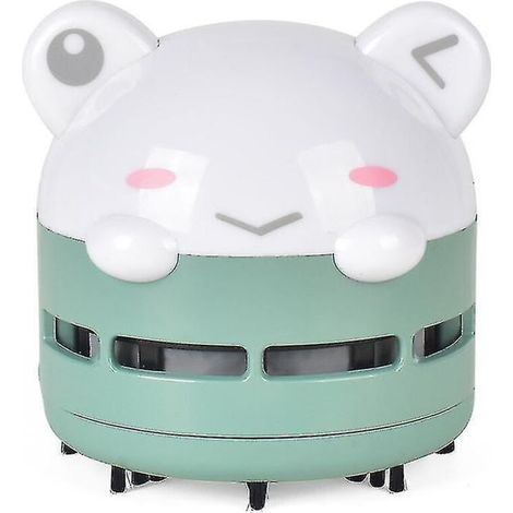 Portable desktop vacuum cleaner, automatic desktop cleaner, USB night light 1/4" Green 1/4" (1/4)