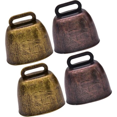 4 pièces cloche anti-perte pour animaux de compagnie, appel de cheval, cloches de bétail en métal, décorations de cloche de vache, petites bulles pour l'artisanat, cloche de mouton, bulles de sonnerie (1/5)