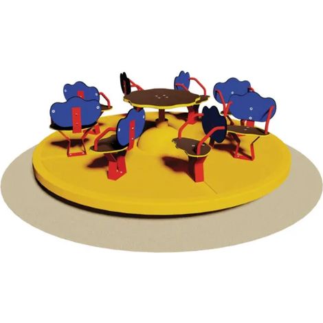 Giostra Sedili 4-6-8 posti Giochipark EN 1176 bambini 2-8 anni Ø125-201cm - 8 Posti
