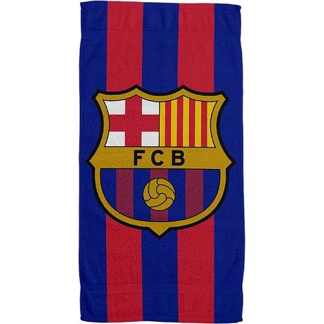 Telo mare ad asciugatura rapida FC Barcelona grande 180 x 100 cm Lewandowski Szczęsny in microfibra (1/2)