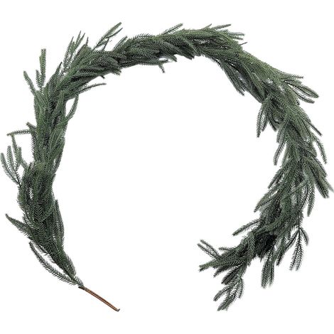 Guirlande De Pin De Norfold - Simulacre De Feuillage En Caoutchouc Souple - Pour Décoration Intérieure Et Extérieure - 2 Mètres - 1 Pièce (1/4)