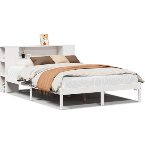 Maison Exclusive - Letto Libreria senza Materasso Bianco 150x200 cm Legno di Pino