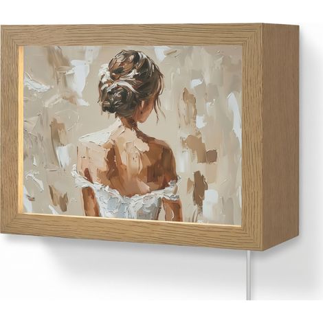 WALL LIGHT Woman - Paint - Abstract - Beige - Modern 20x15 cm
