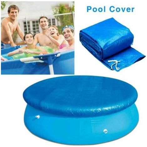 Schutzabdeckung für rundes Schwimmbecken – Gewebtes PE-Gewebe – UV-beständig – 244 cm (1/5)