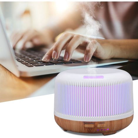 Humidificateur imitation bois 300 ml, humidificateur d'aromathérapie, humidificateur avec veilleuse intégrée, diffuseur d'aromathérapie imitation bois, 100-240 V (norme australienne) (1/5)