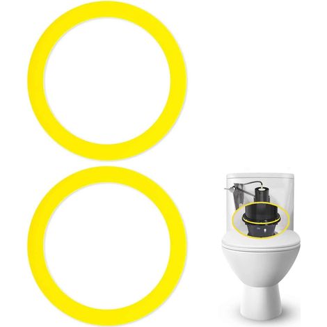 2er-Pack Kanister-Spülventildichtung für Kohler-Toilettenteile K-GP1059291/2475620 – Gelb – Einfach zu installierender Ersatz-Toilettendichtungsring