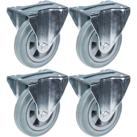 Ruedas - 160mm - Fijas - Lote de 4 - Capacidad 540kg