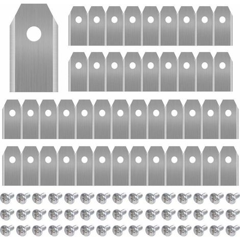 45 x Titan-Ersatzmesser, Rasenmähermesser für alle Husqvarna Automower, Gardena, Yardforce Mähroboter, Hochleistungsmesser (3 g / 0,75 mm) mit Schrauben