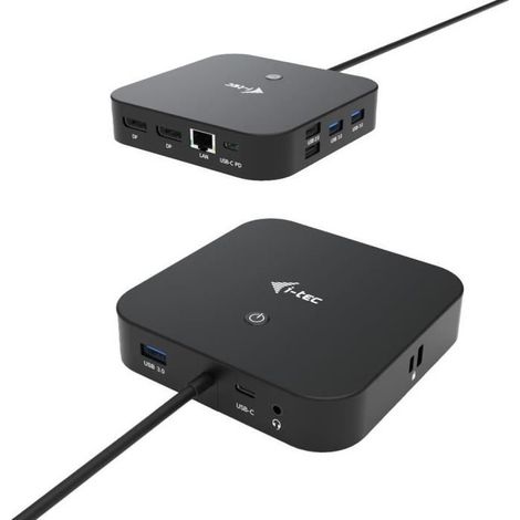 i-tec C31DUALDPDOCKPD station d'accueil Avec fil USB 3.2 Gen 1 (3.1 Gen 1) Type-C Noir (1/4)