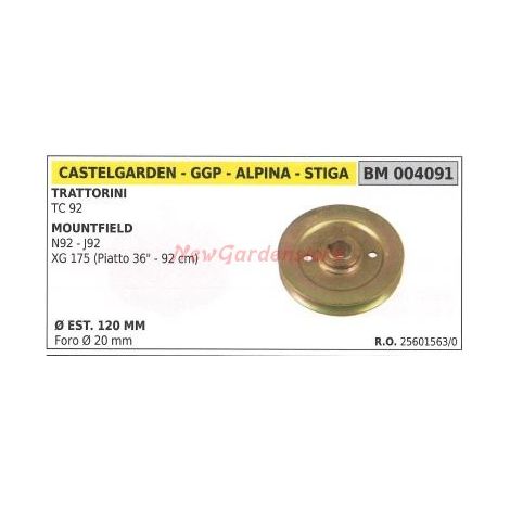 Polea para tractor cortacésped TC 92 ALPINA 004091