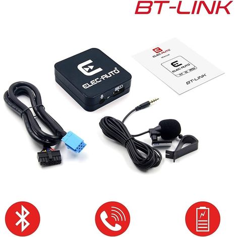Interface Bluetooth et Auxiliaire Compatible avec Alfa Romeo, Fiat, Lancia Kit Mains Libres Streaming Audio avec Micro Chargeur Smartphone Boitier encastrable (1/4)