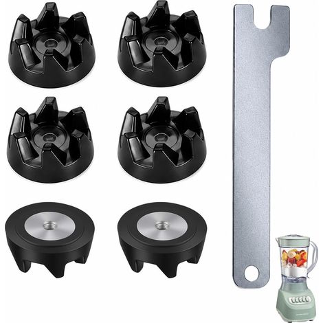 6 PCS Coupleurs avec Outils, Kit de Remplacement Coupleur Mixeur en Caoutchouc et Métal, Embrayage de Transmission pour Blender, Pièces de Rechange Universelles (1/5)
