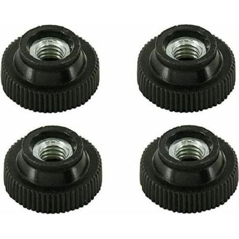 4x écrou moleté M5 plastique insert acier bouton molette (1/2)