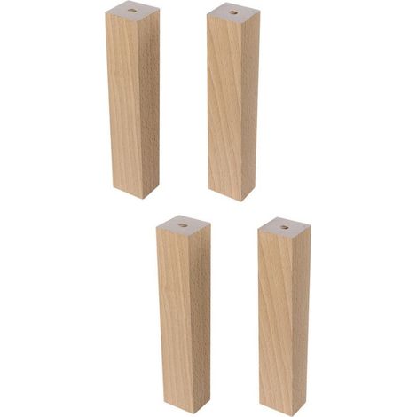 Lot de 4 pieds en bois pour Oceanie White - H 20 x P 4 cm - Oak Coast Evoke - Livraison gratuite (1/5)