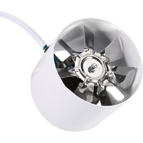 Inline-Rohrventilator für Abluft, Wohnraumlüftung, Kühlung, Stahlflügel, 220 V, 20 W (1/5)