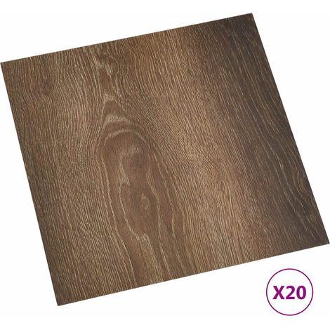 vidaXL Tablones de suelo autoadhesivos Marrón y Negro 30,5 x 30,5 cm (1/2)