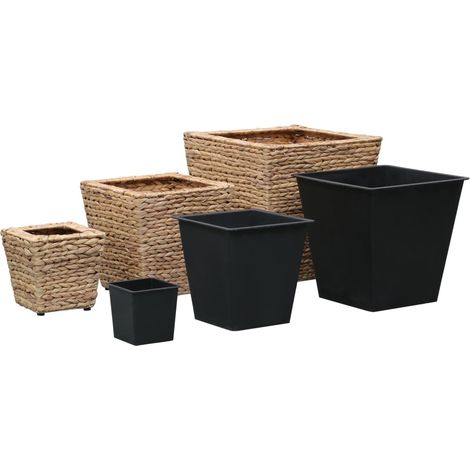 Lot de 3 Jardinières, Pots de Fleurs d'extérieur, Jacinthe d'eau OIB5231E (1/5)