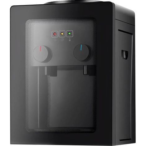 Dispensador de agua, 550 W de potencia, 27 cm de profundidad x 23,5 cm de ancho x 37 cm de alto, compatible con cubos de 3,5 L a 18 L, dos boquillas para agua caliente y fría, bandeja de goteo extraíb (1/5)