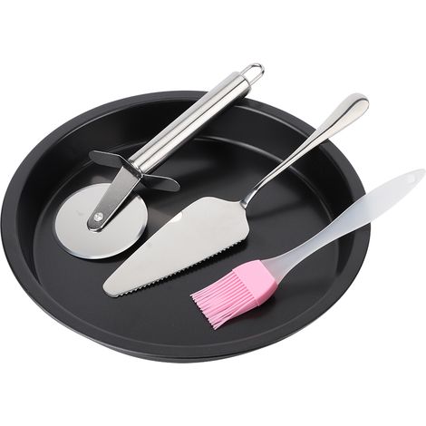 Ensemble Outils Cuisine Antiadhésif - Acier Carbone Pour Pizza Pâtisserie - Plateau Couteau Spatule - Lot De 8 Pièces (1/5)