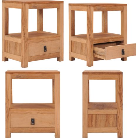 Nachttisch 40x30x50 cm Massivholz Teak - Nachttisch - Teakholzmöbel - Wohnzimmerdeko - Rustikal - Colonial Style - Home & Living (1/5)