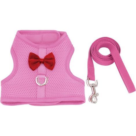 Adjustable Mesh Breathable Harness and Leash with Bow Tie for Rabbit, Kitten, Guinea Pig (1/5)