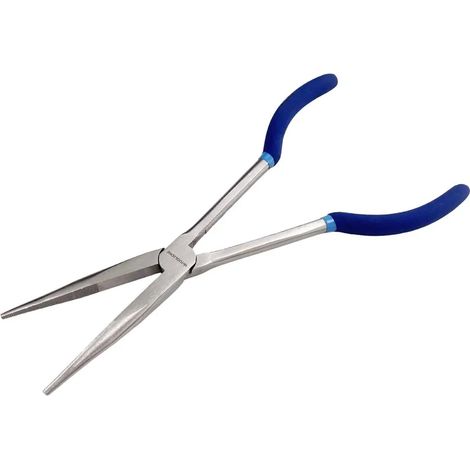 11"" Long Nose Plier Straight Extra Long Reach Pliers Soft Grip Handles PL132