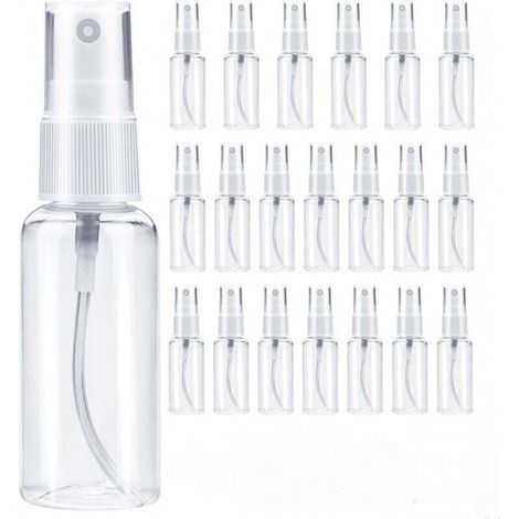 30ml Flacon Spray Vide 20 Pièces Vaporisateur Parfum Vide Voyage Bouteille Spray Vide Flacons et Vaporisateurs Plastique Rechargeable Flacon Pompe Vide Atomiseur pour Cosmétique (Transparent) (1/4)